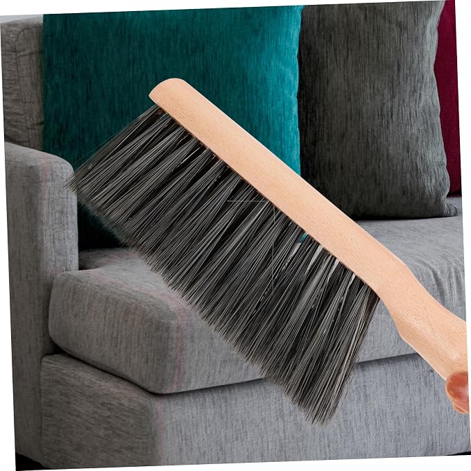 minkissy Fireplace Brush Wood Brush Fireplace Accessory Hand Broom Soft Bristles Ergonomic Handle