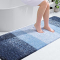 OLANLY Bathroom Runner Rugs Mat 70x24, Extra Soft Absorbent Microfiber Bath Rugs, Rubber Backing, Quick Dry, Washable Long Bath Mats for Bathroom Floor, Tub and Shower, Home Decor Accessories, Navy