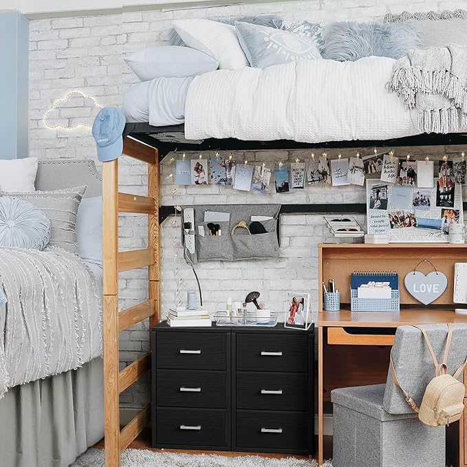 BOLUO Closet Drawers Black 3 Drawer Dresser for Closet Organizers and Storage Bedroom Dorm Modern