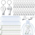 Fulmoon Wedding Multi Function Bottle Opener Nail Clipper Wedding Favors Brewery Cards White Organza Bags for Party Supplies Gift Souvenir Guests Men Women (150 Sets)