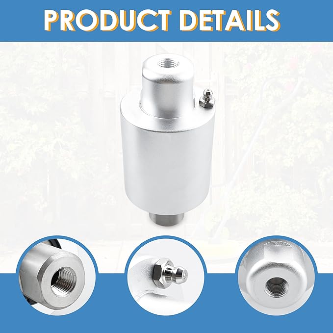 Replacement Rotary Swivel Head for 85.790.004 16 in, 18 in, 20 in, 24 in BE Whirl-A-Way Surface Cleaner, 4000 PSI