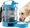 lesotc Portable Dog Water Bowl Dispenser - 77oz Travel Water Bottle with Pop-Out Drinking Bowl, No-Spill Design for Camping, Hiking & Car Rides - Keep Your Dog Hydrated Anywhere, Blue