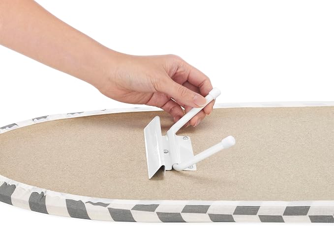Whitmor Folding Tabletop Ironing Board with Wood Top, 32 x 12 in | Wood top, scorch-resistant cotton cover, 5mm foam pad, folding design with locking legs for compact storage.