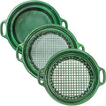 ASR Outdoor 3pc DEEP Stacking Classifier Screen Set with Handles, Heavy Duty 5 Gallon Plastic Sifting Sieve (1/2, 1/4, 1/8)