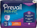 Prevail Per-Fit for Women Daily Protective Underwear, Pull-up Disposable Adult Diaper for Women, Extra Absorbency, Large, 72 Count (4 Packs of 18)
