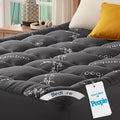 BEDLORE King Mattress Topper Viscose Derived from Bamboo, Thick Pillow Top Mattress Pad with Stretchable Pockets for 6"-18" Mattress, Soft Breathable Mattress Topper for Back Pain Relief(Dark Gray)