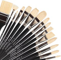 Falling in Art Oil Paint Brush Set, Natural Hog Bristle Paintbrush Set, 15PCS Long Handled Professional Paint Brushes for Acrylic Painting, Oil Paint Brushes with Bamboo Storage Pouch
