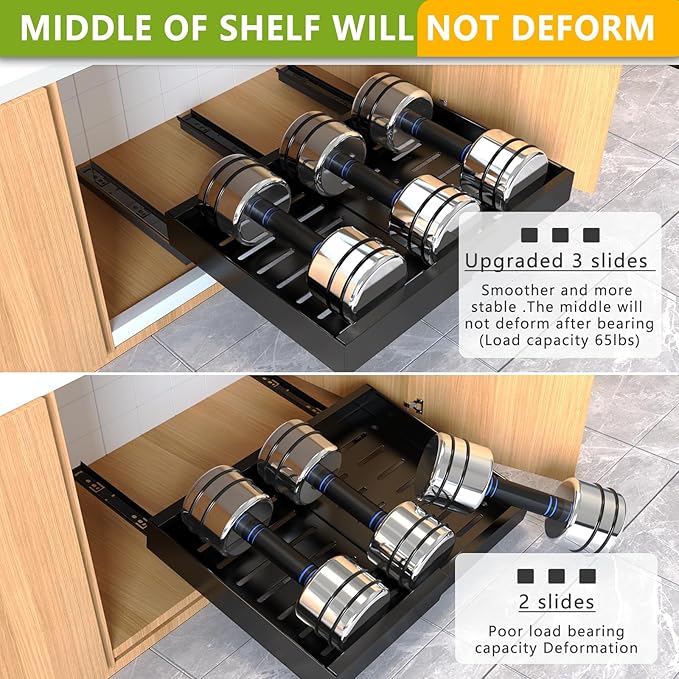Mlinavn 2 Pack Pull Out Cabinet Organizer,21" Deep Slide Out Drawer Organizers,No Drill Pull Out Drawers Adhesive with Nano Compatible Framed Cabinets Shelves for Kitchen Pantry Adjustable Width