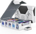 Kabinka Soccer Card Storage Box with Window Display, 5-Row Sport Card Storage Box, 3900+ Card Deck Box for Soccer Sports Card TCG, 5 Top Loaders, 5 Stoppers, 48 Dividers, 1 Dice Tray (Soccer 1)