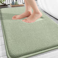 OLANLY Thick Memory Foam Bathroom Rug 30x18, Absorbent Bath Mat, Sage Green | Soft Quick Dry Bath Rugs Mats, Non-Slip, Machine Washable Carpet for Bathroom Floor, Tub and Shower, Home Decor Accessories