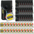 72 Pcs Mini Screwdriver Keychain Tape Measure Keychains Set Keychain Tape Measure Mini Screwdrivers in Pouch Keychain for Birthday Party Favors ，Adult Tool Party Prize for Father's Men Gifts