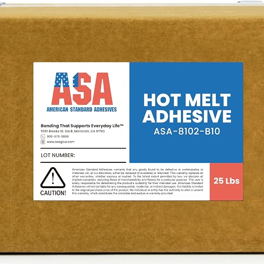 ASA Industrial Hot Glue Sticks 5/8" x 10" Clear High Temp – Stronger Hold, Low Stringing – Full Size Glue Gun Refills for Wood, Fabric, Plastic & Packaging – 25 lb (283 Count)