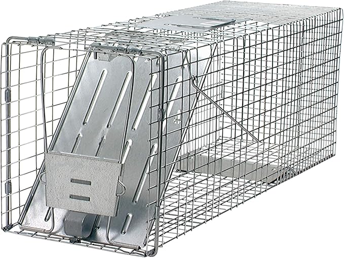 Havahart Large 1-Door Live Animal Trap for Raccoons, Cats, Bobcats, Beavers, Skunks - Heavy Duty Humane Catch and Release Cage Trap for Outdoor Pest Control, 1079SR