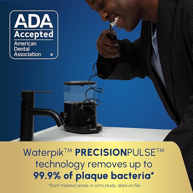 Waterpik Sonic-Fusion 2.0 Professional Flossing Electric Toothbrush with Water Flosser Combo Two In One, For Daily Gum Care and Cleaning Teeth, Braces, Implants, Black SF-04CD012-4, Packaging May Vary