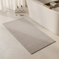 Triohero Bathroom Rugs Non Slip Washable, Super Absorbent Thin Bath Mat Quick Dry Low Pile Bathroom Rug, Beige 24"x47"