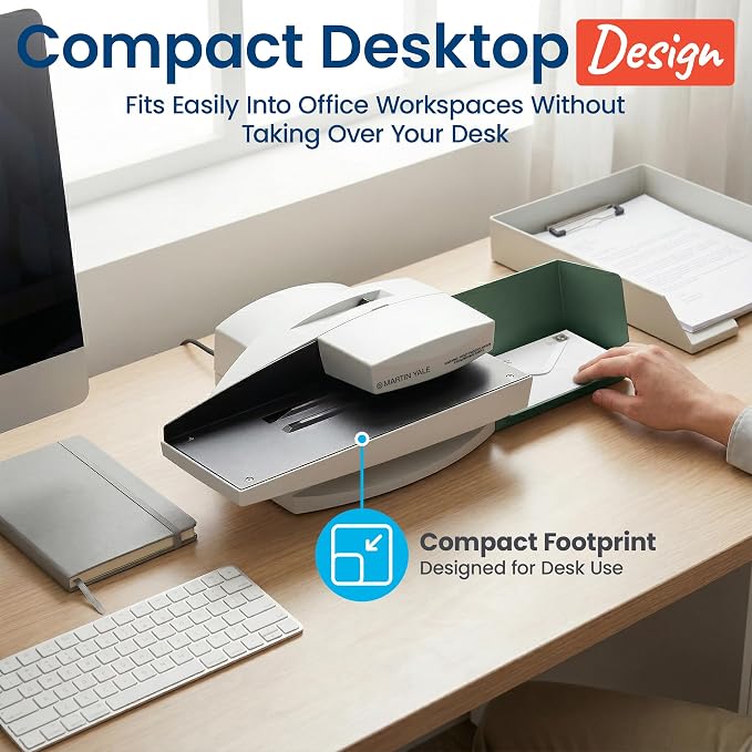 Martin Yale Model 1632 Automatic Electric Letter Opener, 10.5", Gray