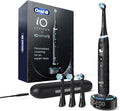Oral-B Rechargeable Electric Toothbrush, iO10 Ultimate Clean, 7 Cleaning Modes, Interactive Display, iSense Charger, Charging Travel Case, 4 Brush Heads, Rechargeable Toothbrush, Black