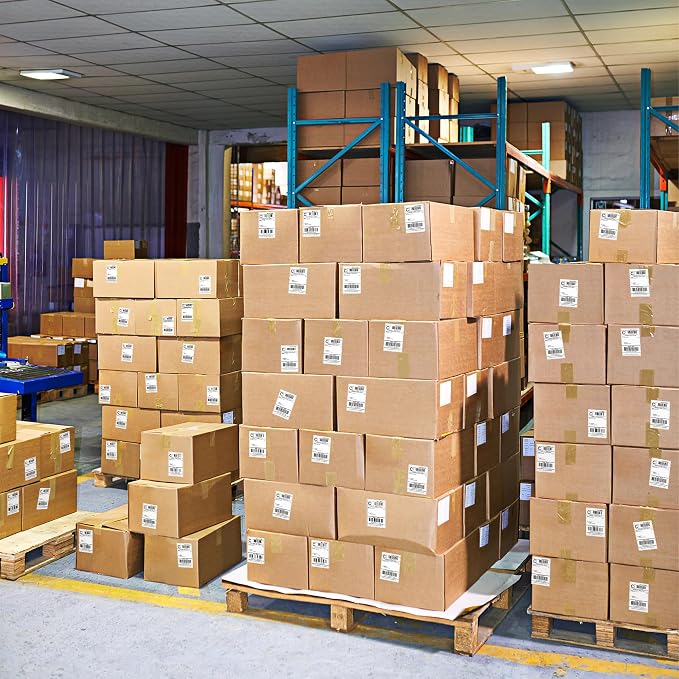 L LIKED 7,500 PCS 4"x 6" Direct Thermal Labels White Perforated Shipping Label, Compatible with Zebra, Rollo, Jadens, Nelko, 250 Labels per Roll, 30 Rolls
