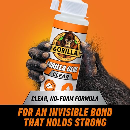 Gorilla Clear Glue, 5.75 Ounce Bottle (Pack of 6) - Crystal Clear, All Purpose, and Water Resistant