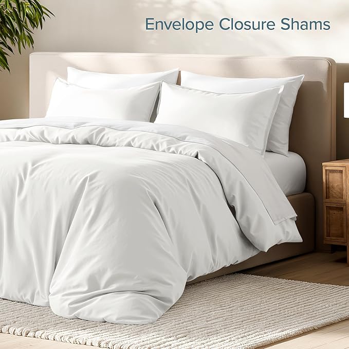 Bare Home Bedding Duvet Cover Oversized King - Premium 1800 Super Soft Collection - Lightweight, Cooling - Soft Breathable Bedding Duvet Cover (Oversized King, Cream)