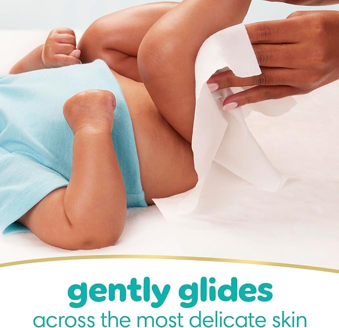 Pampers Sensitive Baby Wipes, Water Based Baby Wipes, Fragrance Free and Hypoallergenic, 192 Wipes Total (3X Refill Packs) [Packaging May Vary]