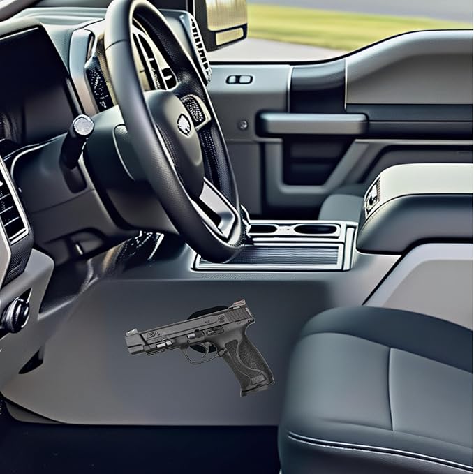 Gun Magnet 35lbs, No Drill 3M Big Adhesive Tape, Car Holster, Anti Scratch | | Neodymium Magnetic Gun Mount | Indoor Gun Racks for Vehicle Truck Wall Gun Safe Desk | Ultra Slim