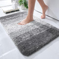 OLANLY Small Bathroom Rugs Mat 24x16, Extra Soft Absorbent Microfiber Bath Rugs, Rubber Backing, Quick Dry, Machine Washable Bath Mats for Bathroom Floor, Tub and Shower, Home Decor Accessories, Grey
