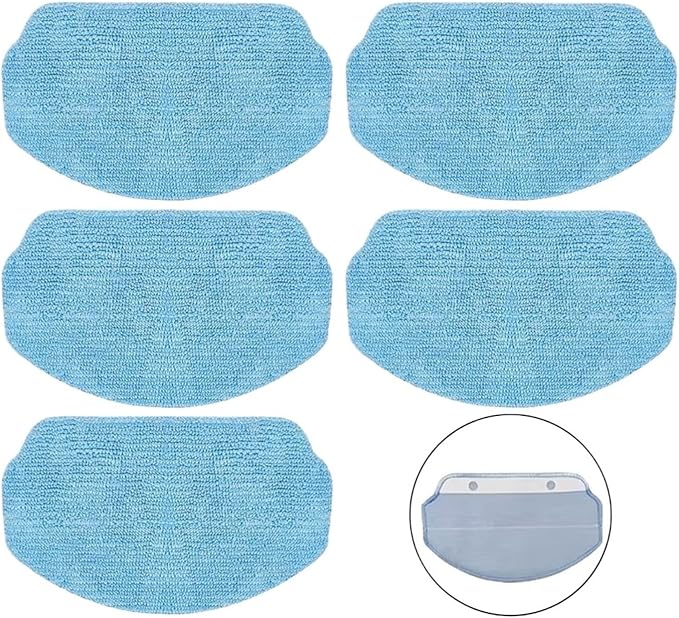 HIZON 2/5 Pack Mop Cloth Cleaning Rag，Compatible for VCR04W，Robot Vacuum Cleaner Replacement Robot Sweeper Spare Part Accessories(SET2)