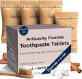 Fluoride Toothpaste Tablets, 5% nHAp, Cinnamon, 4-Month Refill | 248 cinnamon fluoride toothpaste tablets with 5% nano hydroxyapatite in 4 paper refill pouches; 4-month daily supply.