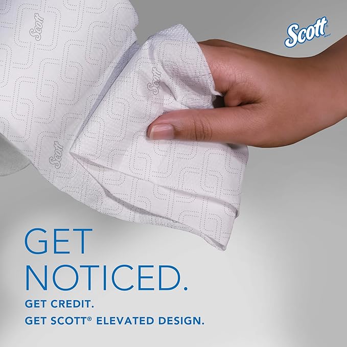 Scott Professional Coreless High-Capacity Jumbo Roll Toilet Paper, Bulk (07006), 2-Ply, Elevated Design, Septic Safe, White (12 Rolls at 1,150' Each, 13,800'/Case)