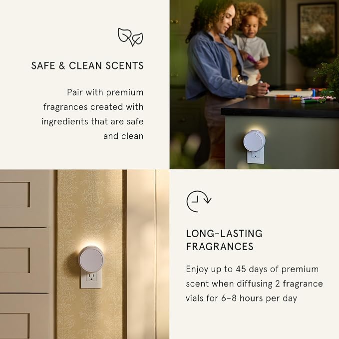 Pura Home 5 Fragrance Diffuser - Adjustable Home Diffuser with LED Light & Automatic Vial Detection - Wi-Fi Device for Personalized Home Scenting Experience