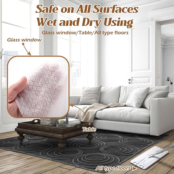 Hoolerry 900 Count Dry Sweeping Cloths Compatible with Swiffer Sweeper, Disposable Dry Mop Refills, Dusting Cloths Duster Refills Mop Pads for Hardwood Tile Vinyl Floor, 11.81 x 8.66 Inch