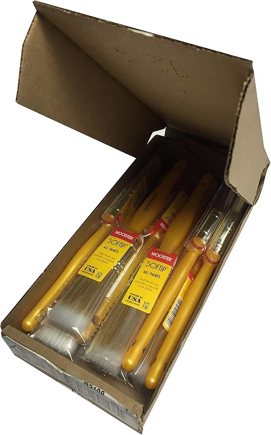 Wooster Brush Q3108 1 inch Softip Paintbrush, Pack of 12