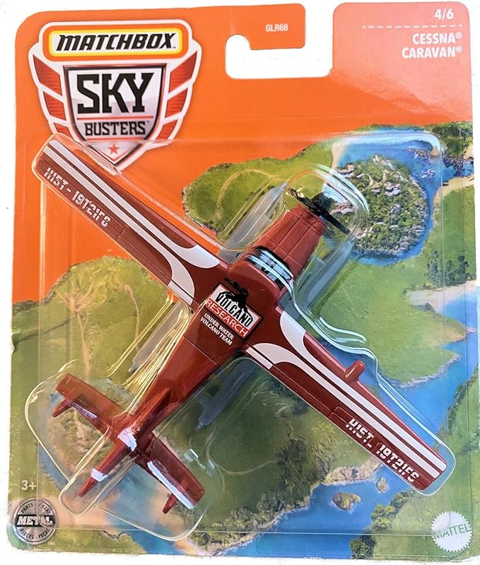 Matchbox Sky Busters Die-Cast Aircraft Bundle, 6-Pack, Air Blade, Sea Arrow, Hypersonic Jet, Crop Duster, Cessna Caravan, Pusher Prop GLR68-956M
