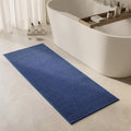 Triohero Bathroom Runner Rug, Long Bath Mat Washable Thin Quick Dry Low Pile Bathroom Runner Rugs 24 x 60 Non Slip, Navy Blue 24"x60"