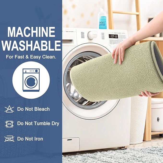 OLANLY Thick Memory Foam Bathroom Rugs 30x20, Absorbent Bath Mat, Vanilla | Soft Quick Dry Bath Rugs Mats, Non-Slip, Machine Washable Carpet for Bathroom Floor, Tub and Shower, Home Decor Accessories