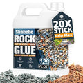 Rock Glue for Landscaping – 1 Gallon (Make 2 Gallons) Mulch Binder with Grip Max, Max Coverage Gravel Glue for Rocks, Gravel & Pine Straw, Covers Up to 3X Area, Fast-Drying & Weather-Resistant
