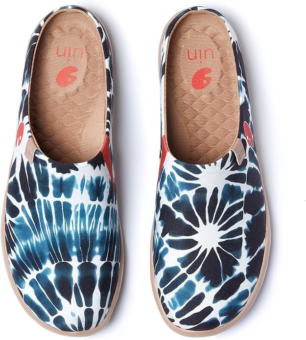 UIN Men's Mules Slipper Loafers Lightweight Mules Walking Casual Clogs Comfort Household Slip Ons Art Painted Travel Shoes Malaga Marine World