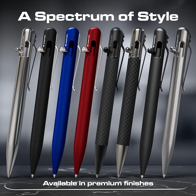 BASTION Bolt Action Pen, Aluminum Royal Blue, HyperBolt EDC Pen, Refillable Metal Writing Pen, Premium Graduation Gift, Executive Pocket Pen