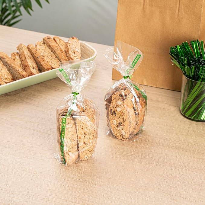 Restaurantware Plastic Gusset Bags 100 Count 2 1/2" x 2" x 9 3/4" Wicker Dispensing Bottom Gusset Clear Plastic Bags Heat Sealable For Sourdough Bread Cookies Pastries For Home Bakers And Bakeries