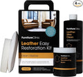 Furniture Clinic Leather Easy Restoration Kit | with Leather Recoloring Balm, Cleaner, Sponge, and Cloth | Leather Repair Kit for Scratched and Faded Furniture (Camel)