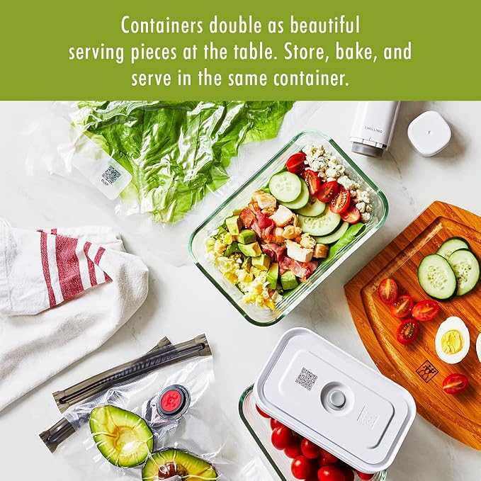 For food to stay fresh up to 5X longer, pump required (not included).