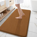 OLANLY Memory Foam Bathroom Runner Rugs 47x20, Absorbent Long Mat, Ochre | Soft Quick Dry Bath Mat Rugs, Non-Slip, Machine Washable Mat for Bathroom Floor, Tub and Shower, Home Decor Accessories
