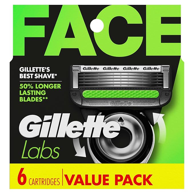 Gillette Labs Razor Blade Shaving Refills for Men, 6 count