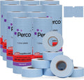 Perco 1 Line Blue Labels - 80,000 Blank Price and Date Gun Labels for Perco Lite, X, Plus and Pro 1 Line Price and Date Guns - 80 Rolls, 10 Sleeves - Made in USA