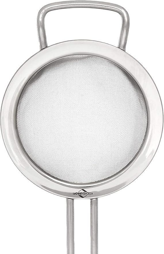 Küchenprofi Heavy Duty Fine Mesh Stainless Steel 3-Inch Classic Strainer, Metallic