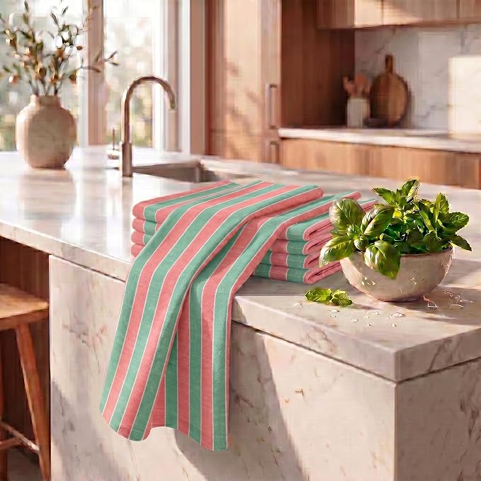 Urban Villa Kitchen Towel Cotton Dish Towels 20”x30” (Set of 6) Christmas