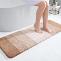 OLANLY Bathroom Runner Rugs Mat 47x17, Extra Soft Absorbent Microfiber Bath Rugs, Rubber Backing, Quick Dry, Washable Long Bath Mats for Bathroom Floor, Tub and Shower, Home Decor Accessories, Beige