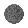 Tierra Verde Pendant Round Rubber Stepping Stones, Grey, 18 x 18 In, 4-Pack | Reversible 2-in-1 Design, Non-Slip Textured Surface, Impact-Absorbing, Easy Install, No Maintenance, for Walkways & Yards
