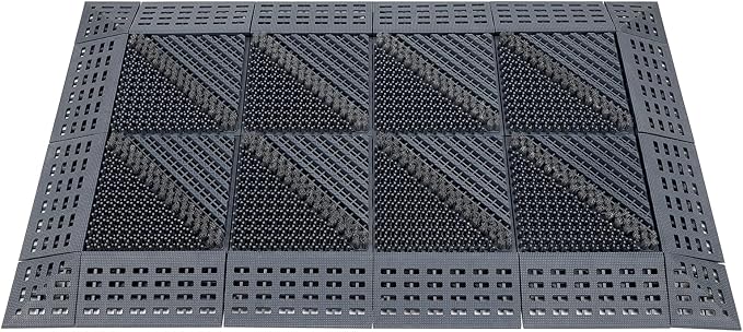 Shoe Brush Scraper - Door Scrubber Mat Outdoor Heavy Duty Boot Scraper with Brush for Home Porch Garden - - All Weather Shoes & Boots Cleaner, Removes Snow, Sand and Mud – 29.5‘’ x 17.7‘’